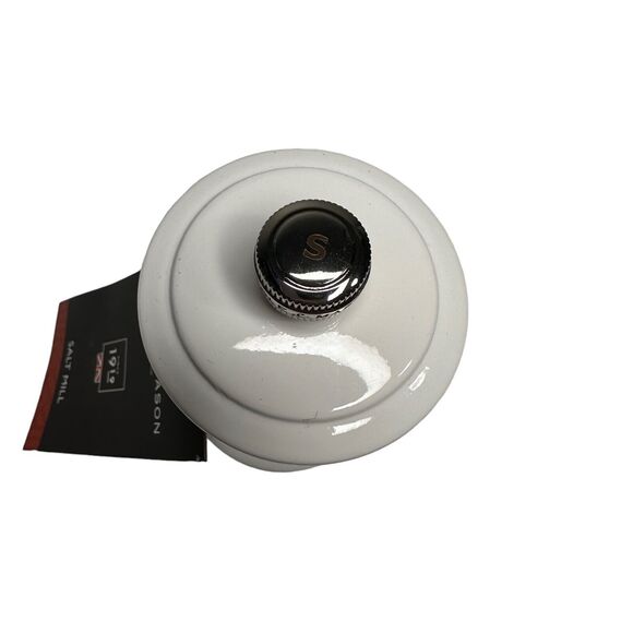 Cole & Mason Hoxton Salt Mill Salt Grinder White Gloss - Picture 2 of 9